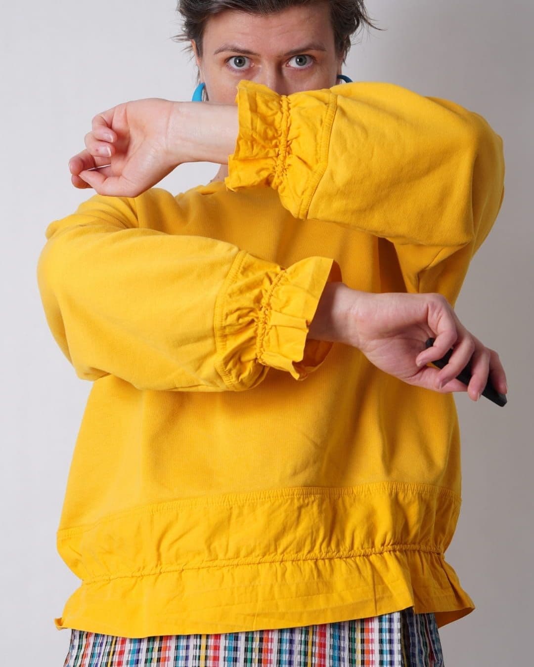 Bluza z detalami 100% z bawełny LIEBESGLÜCK (M/L)