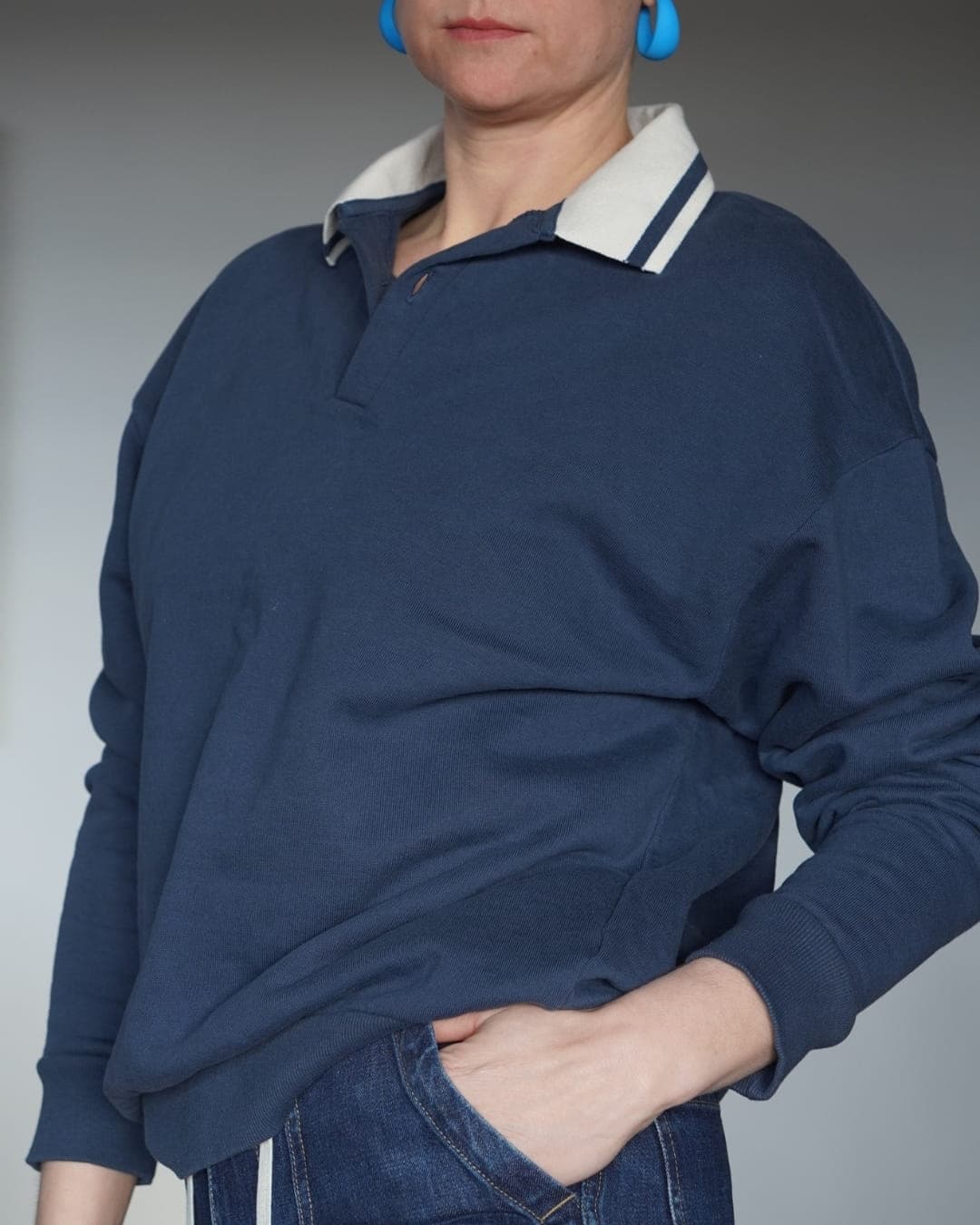 Bluza oversize z kołnierzykiem polo ASOS