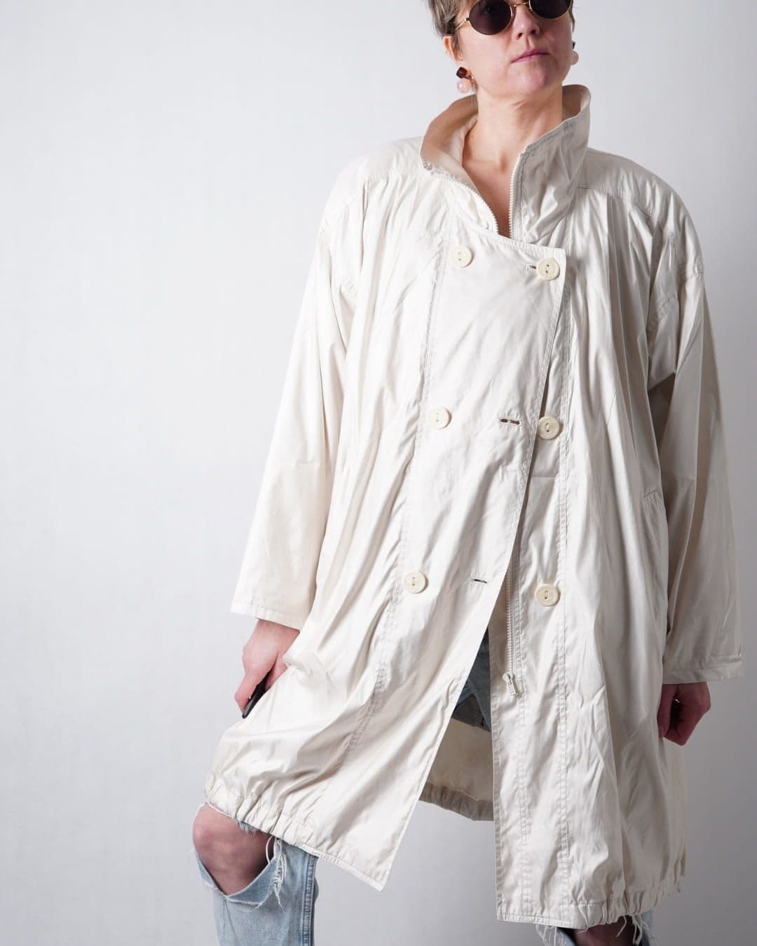 Jedwabna parka vintage