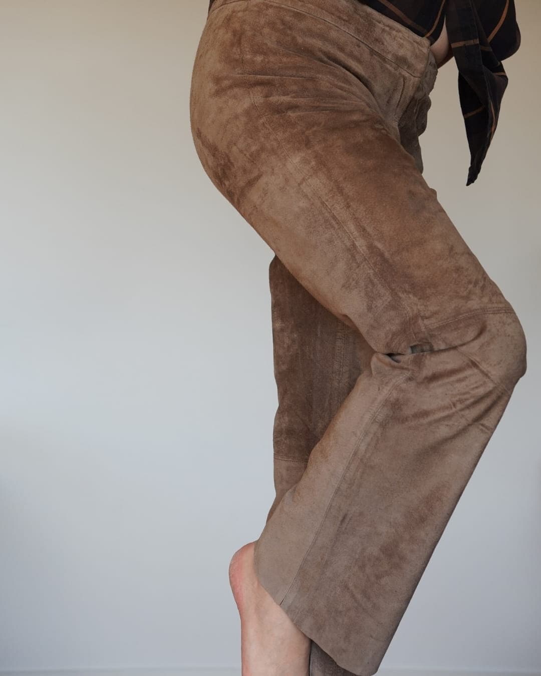 Spodnie zamszowe vintage HENNES