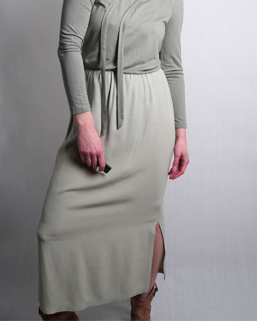 Spódnica vintage na gumce z wiskozy SOL-DESIGN