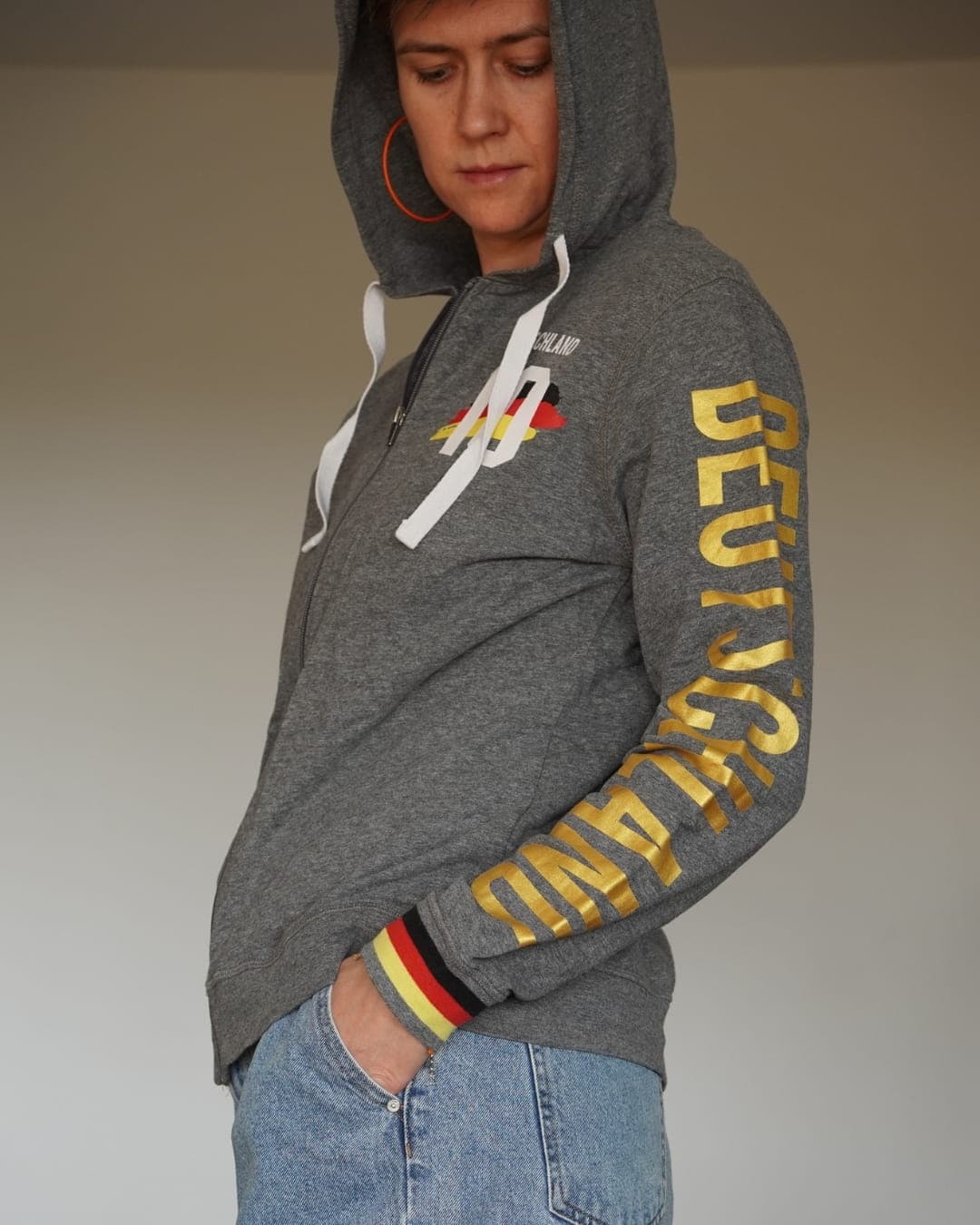 Bluza rozpinana z kapturem Deutchland