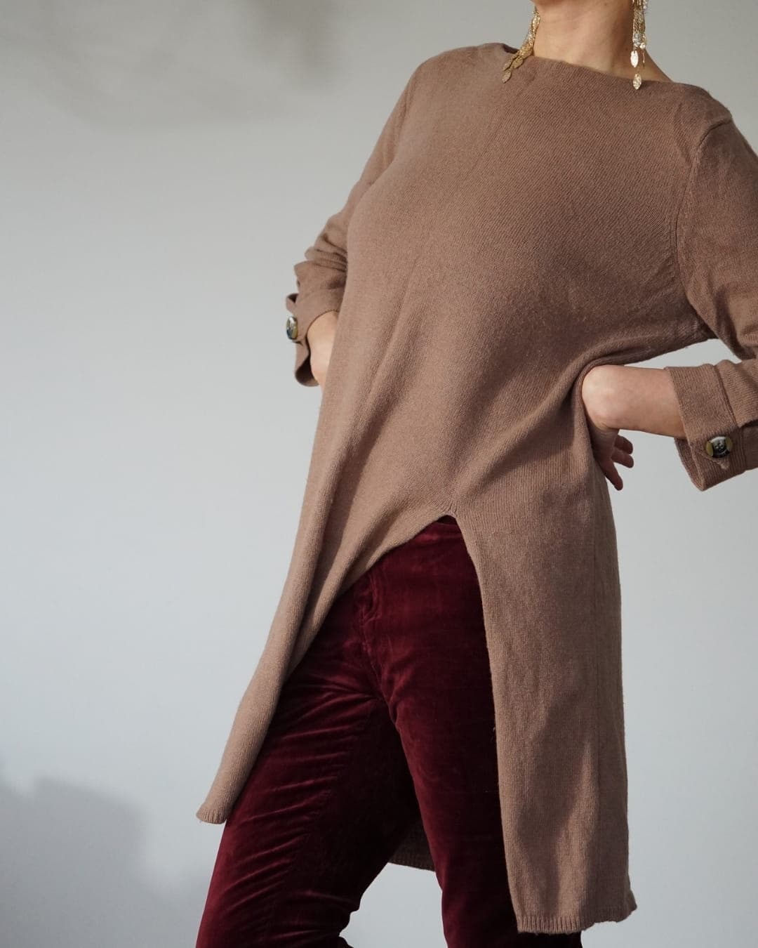 Dzianinowa tunika merino GUSTAV